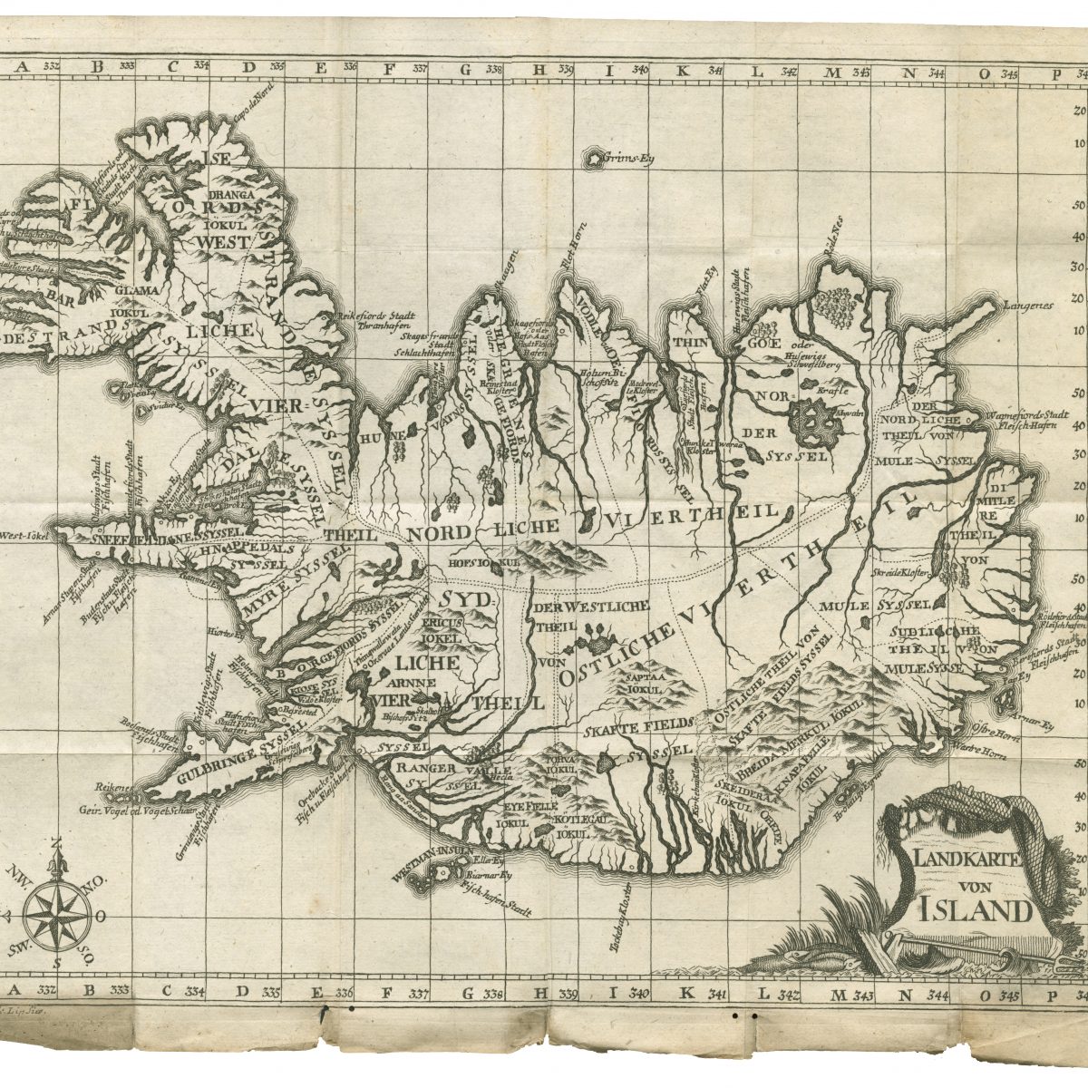 Land-Kort over Island - Mapping Iceland